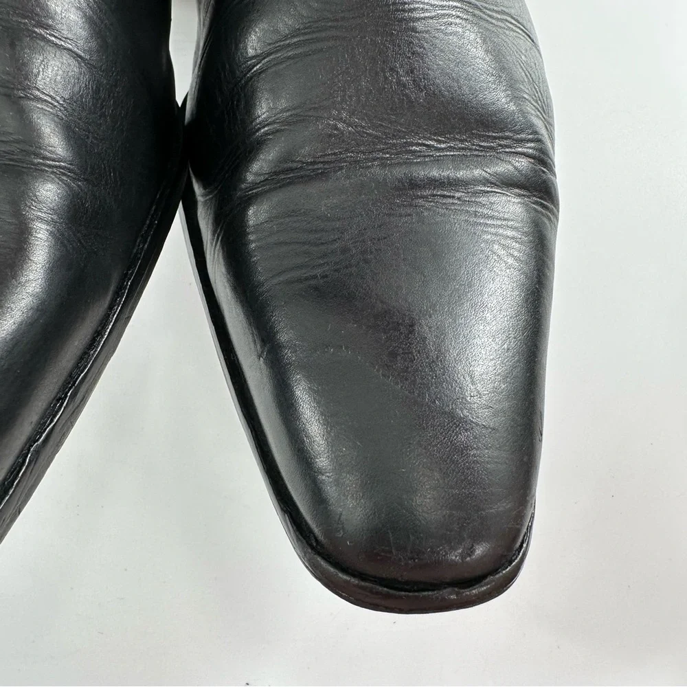 Kenneth Cole mens Chelsea boots size 11 black Italian leather dress pull on